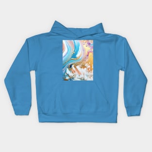 Rainbow Marble Crush Kids Hoodie